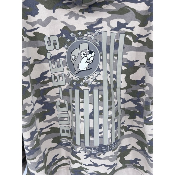 BUC-EE'S Camo Hoodie Adult Large Graphic Print Front/Back Souvenir Sweatshirt - Picture 7 of 12